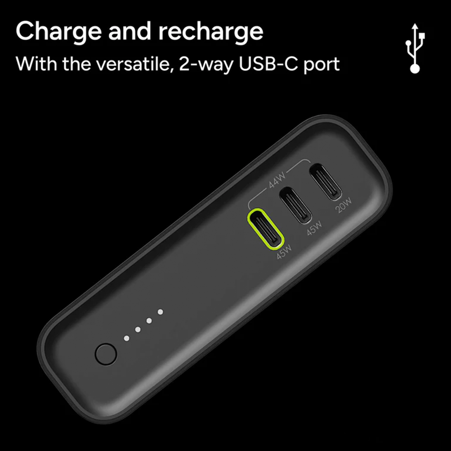 Multi-Port High Capacity External Power Pack, 20000Mah Portable Battery With Simultaneous Triple-Device Fast Charging