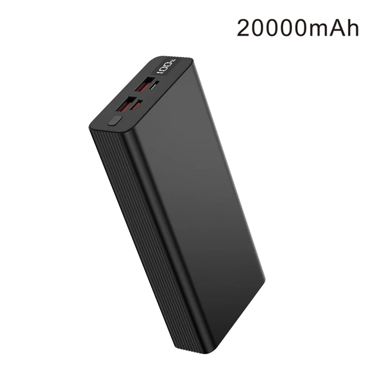 20000Mah Multi-Port Portable Power Bank, Digital Display External Battery Pack Supporting Concurrent Fast Charging