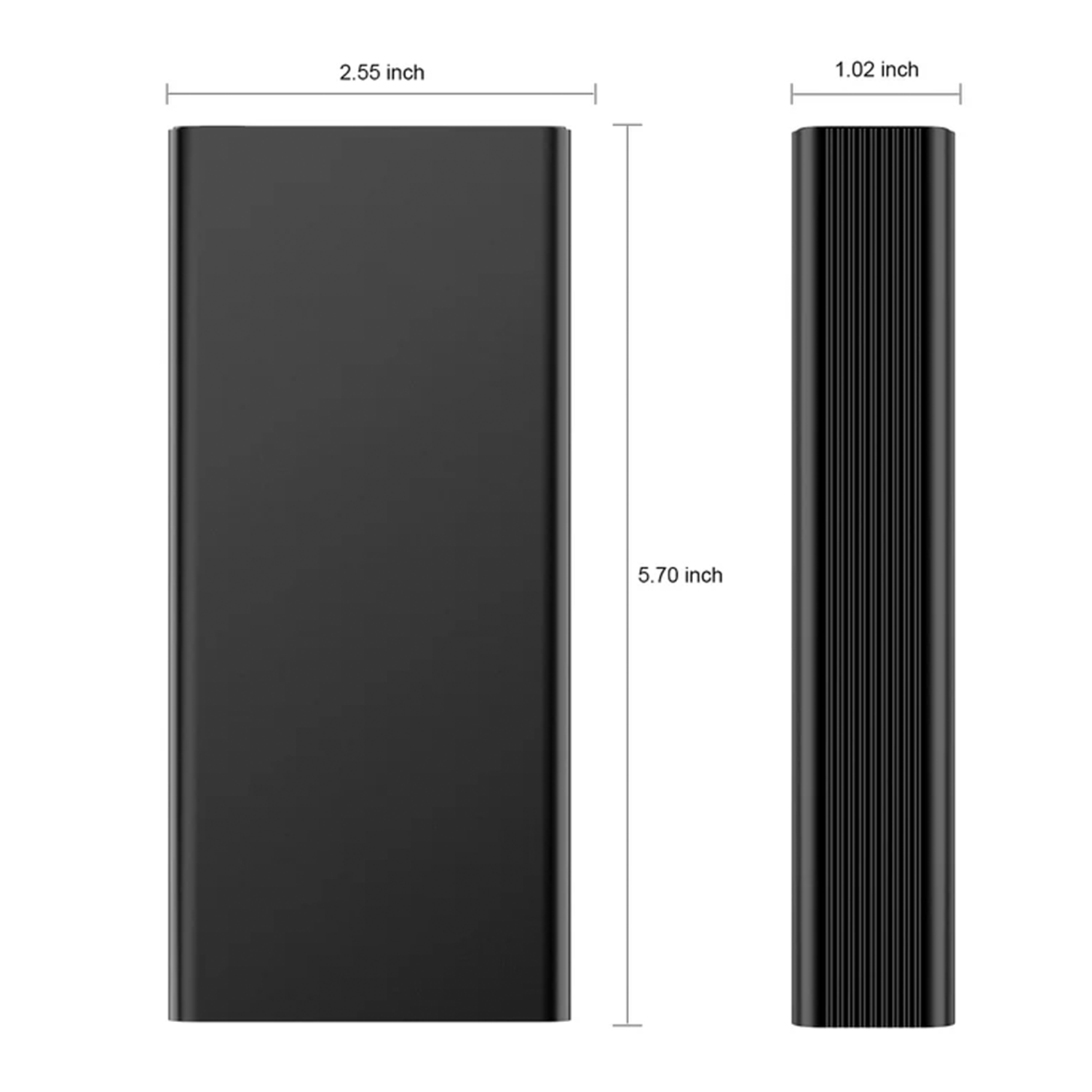 20000Mah Multi-Port Portable Power Bank, Digital Display External Battery Pack Supporting Concurrent Fast Charging