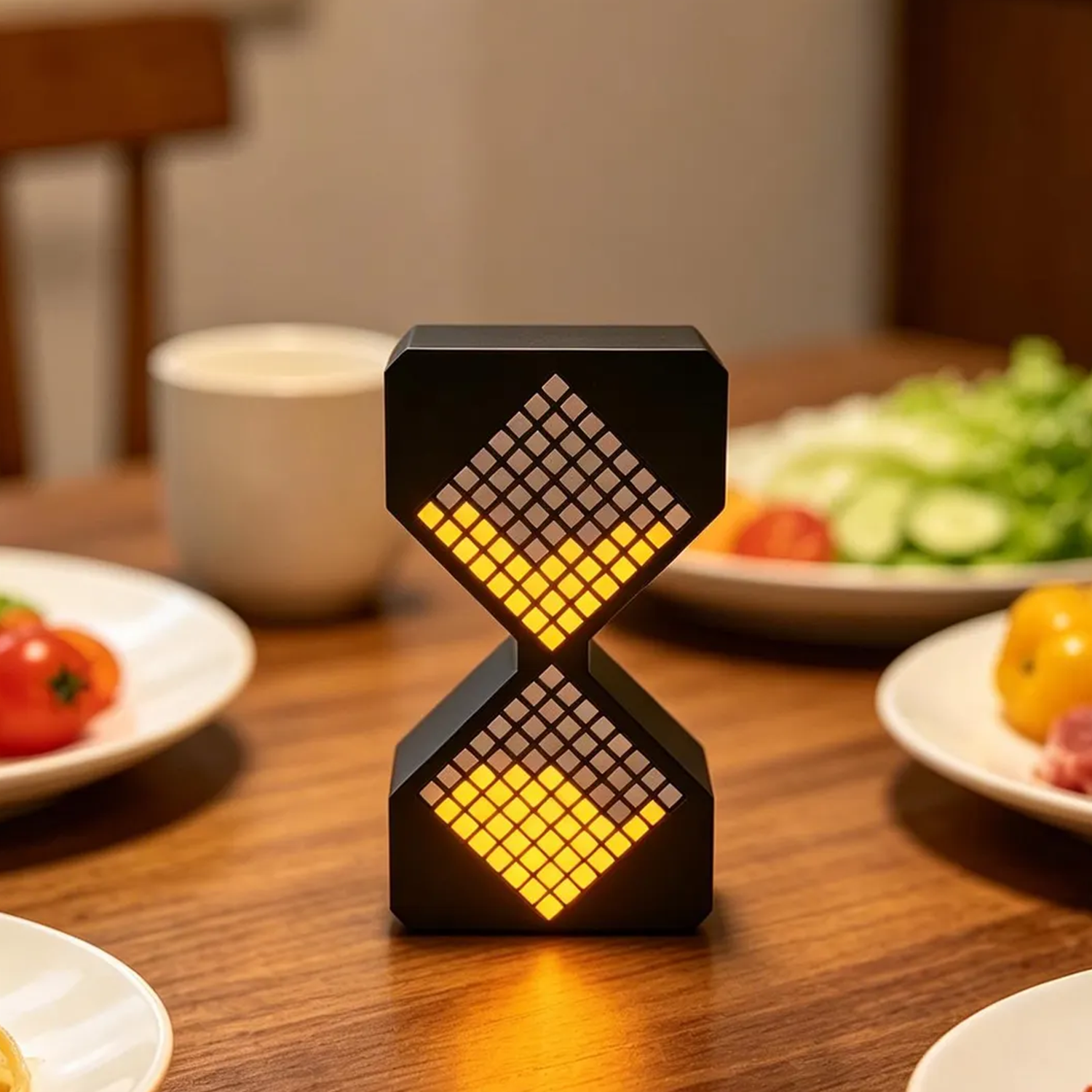 Gravity-Sensing Electronic Hourglass Timer, Adjustable LED Light Focus Countdown Gadget For Study, Gaming And Interior Ornament
