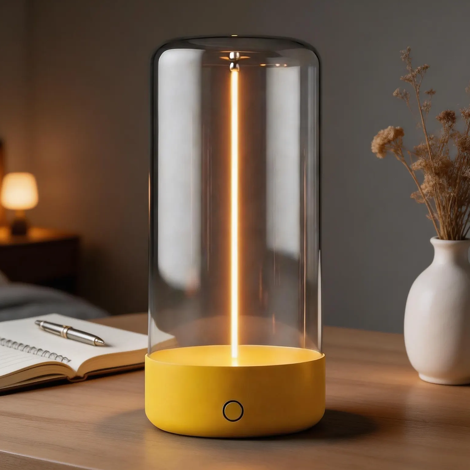 Magnetic Removable Light Strip Table Lamp, Touch Controlled Dimmable Ambient Light With Gentle Transition Lighting Modes