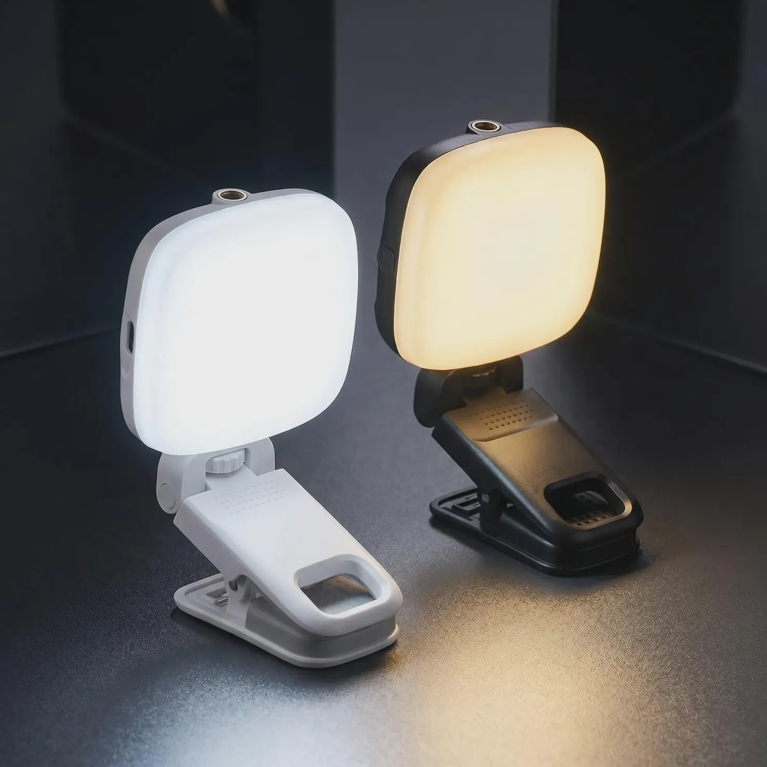 Portable Clamp-Style LED Fill Lamp, Rotatable Rechargeable Supplementary Lighting For Video Shooting And Online Calls